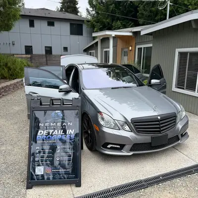 Mercedes-Benz mobile luxury detailing service at customer home in Redmond, WA