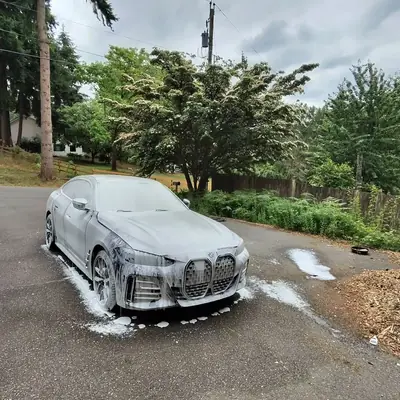 BMW 4-Series foam cannon wash