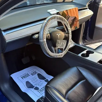 Tesla Model Y detailed interior with pristine seats and dashboard